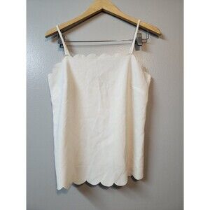 NWT Banana Republic Scalloped Cream Woman's Top Size Small Msrp $44.99